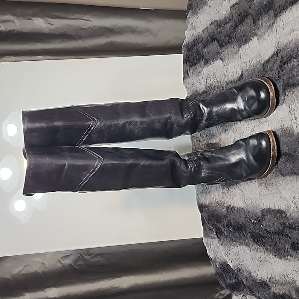 Womens FRYE Jane Tall Cuffed Boots Size 8.5